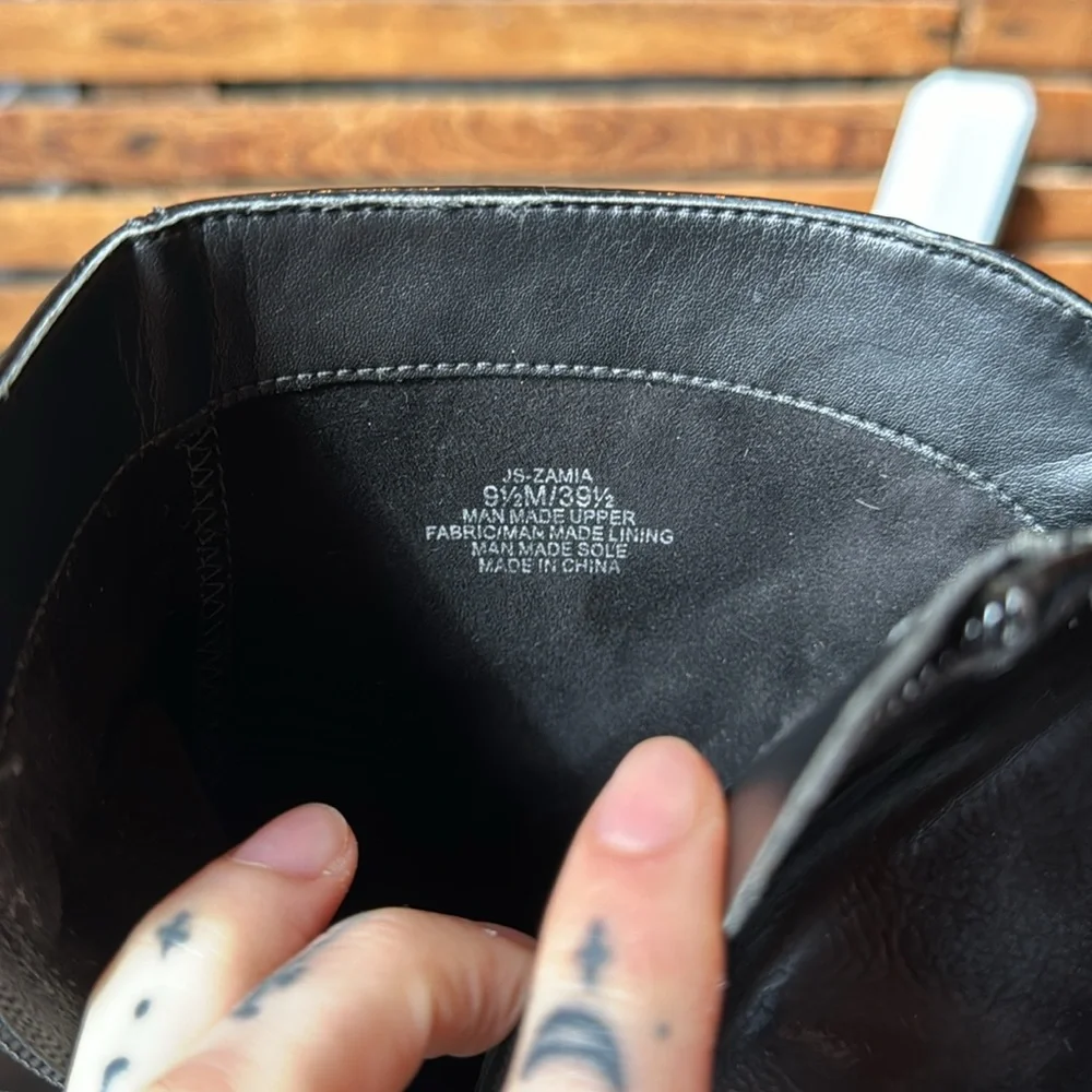 Jessica Simpson crackle patent platform heeled booties 9.5 M 39.5  JS-ZAMIA - Picture 9 of 12